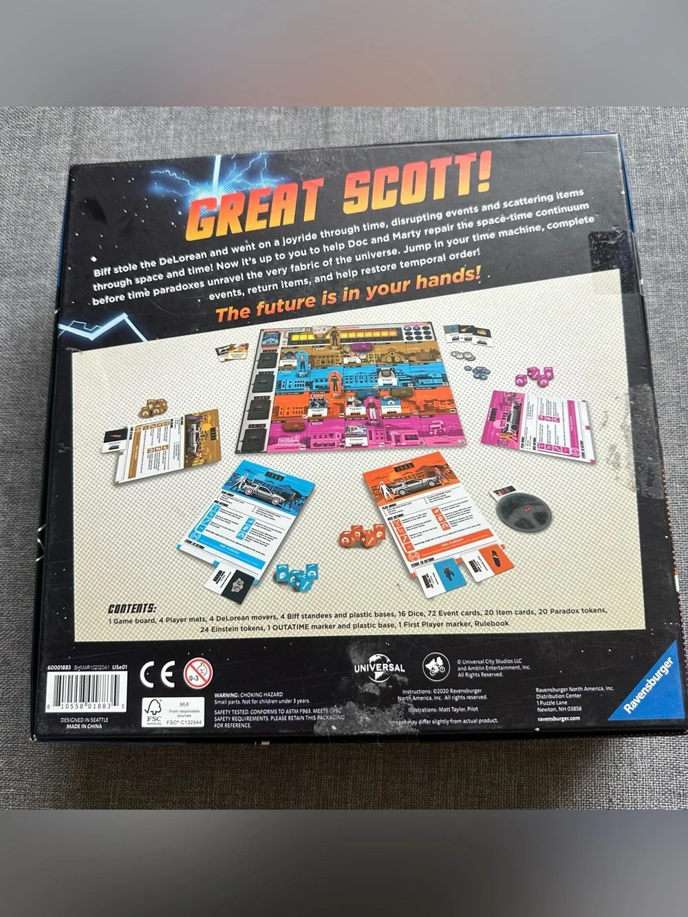 Back To the Future Dice Through Time Board Game